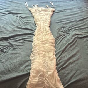 Long white dress with design